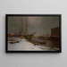 Porto di Londra sotto la neve - Charles Brooke Branwhite — quadro incorniciato alla parete