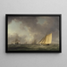Cutter al largo in una brezza fresca con altre navi - Charles Brooking — quadro incorniciato alla parete
