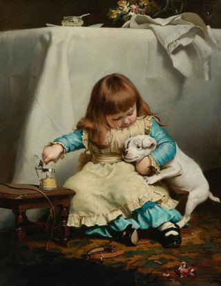 Charles Burton Barber - Once Bit Twice Shy.webp