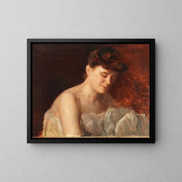 Studio di ritratto femminile - Charles Chaplin — quadro incorniciato alla parete