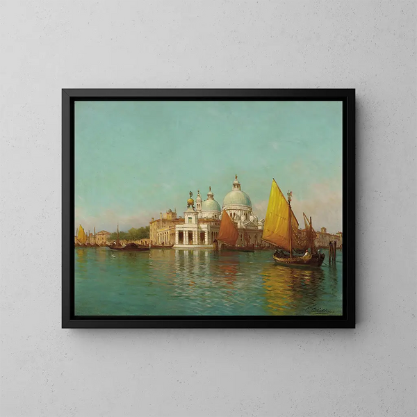 All'ingresso del Grande Canale, Venezia - Charles Clement Calderon — quadro incorniciato alla parete