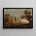 Paesaggio con il viaggio di Emmaus - Charles Cornelisz de Hooch — quadro incorniciato alla parete