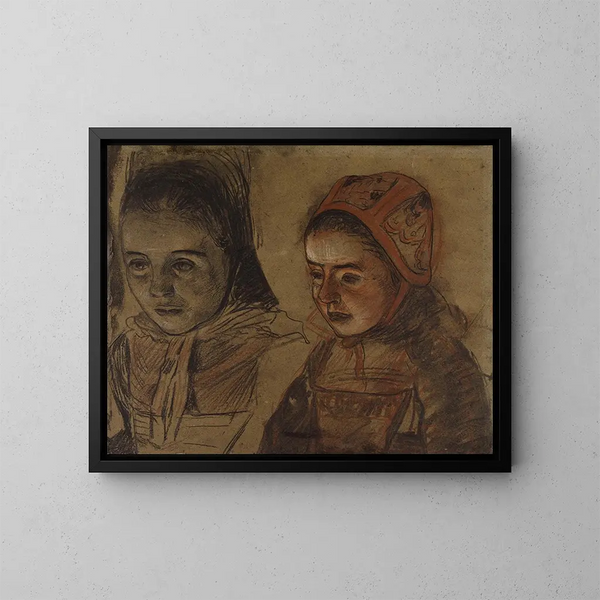 Fillettes bretonnes - Charles Cottet — quadro incorniciato alla parete