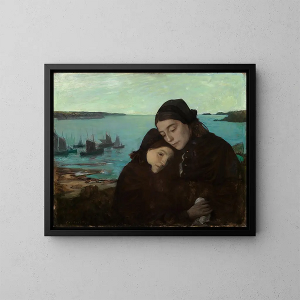 Deuil - Charles Cottet — quadro incorniciato alla parete