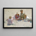 Bambini sulla riva del mare - Charles Courtney Curran — quadro incorniciato alla parete