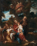 La Sainte Famille pendant la fuite en Égypte servita dagli angeli - Charles de La Fosse — vista dell’opera