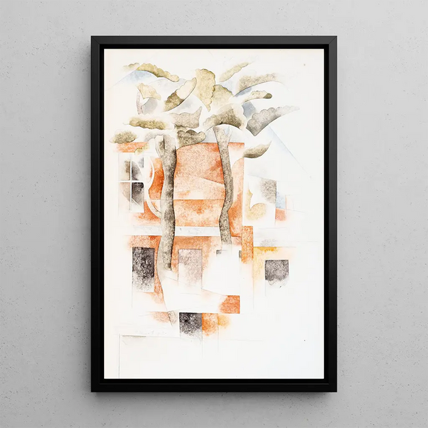 Riproduzione del dipinto Maisons des Bermudes vues à travers les arbres - Charles Demuth