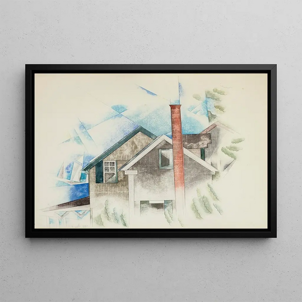 Maisons - Charles Demuth — quadro incorniciato alla parete