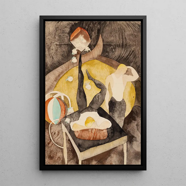 Riproduzione del dipinto in vaudeville, due acrobati giocolieri - Charles Demuth