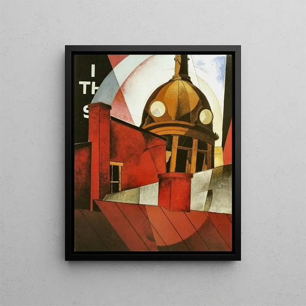 Benvenuti nella nostra città - Charles Demuth — quadro incorniciato alla parete