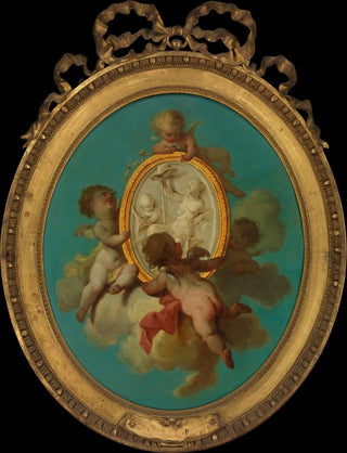 Charles Dominique Joseph Eisen - Putti with a Medallion.webp