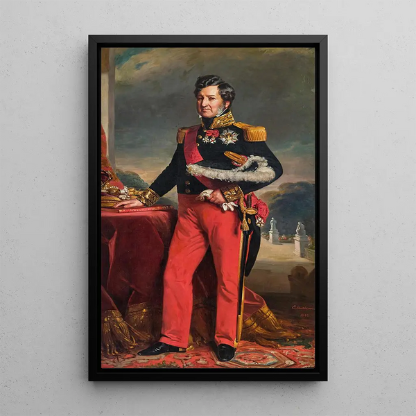 Ritratto del re di Francia Luigi-Philippe d'Orléans Parigi 1773-1850 Clermont House Angleterre - Charles Édouard Boutibonne — quadro incorniciato alla parete