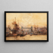 Tower Bridge, il bacino di Londra - Charles Edward Dixon — quadro incorniciato alla parete
