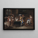 Giocatori di trictrac - Charles Emmanuel Biset — quadro incorniciato alla parete