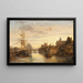 Parte ad Amsterdam - Charles Euphrasie Kuwasseg — quadro incorniciato alla parete