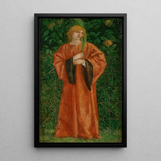 Charles Fairfax Murray - A male figure dressed in orange holding a palm.webp