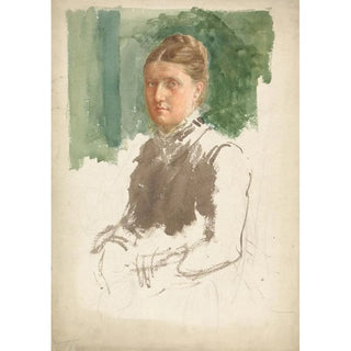 Charles Fairfax Murray - Portrait Study of a woman.webp