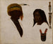Studi di due Amerindians, coltello e custodia decorata con perline - Charles Ferdinand Wimar — vista dell’opera