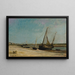 Bateaux sur la côte à Étaples - Charles François Daubigny — quadro incorniciato alla parete