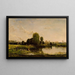 Rive con pollame - Charles François Daubigny — quadro incorniciato alla parete