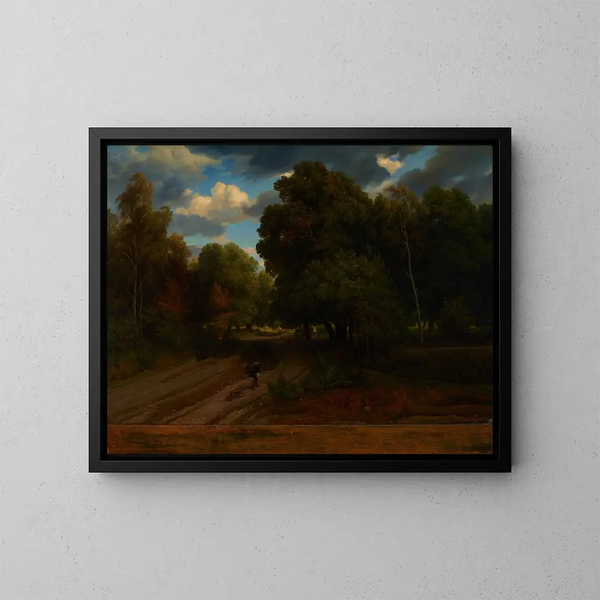 Le crocevia del nido di aquile, foresta di Fontainebleau - Charles François Daubigny — quadro incorniciato alla parete