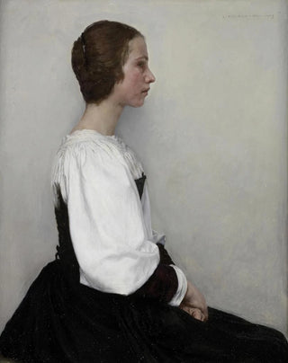 Charles Frederick Ulrich - Portrait Of A Young Lady.webp