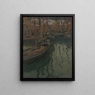 Charles Fromuth - A Dock HarmonyFishing Boats.webp