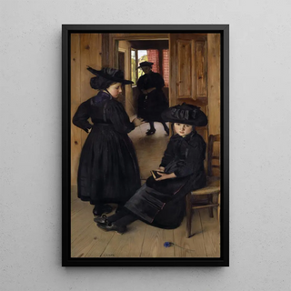 Charles Giron - Girls Of The Valais Before Churchgoing.webp