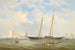 Le schooner Viking del Royal Yacht Squadron all'ancora al largo di Cowes - Charles Gregory — vista dell’opera