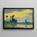 Paesaggio al tramonto - Charles Guilloux — quadro incorniciato alla parete