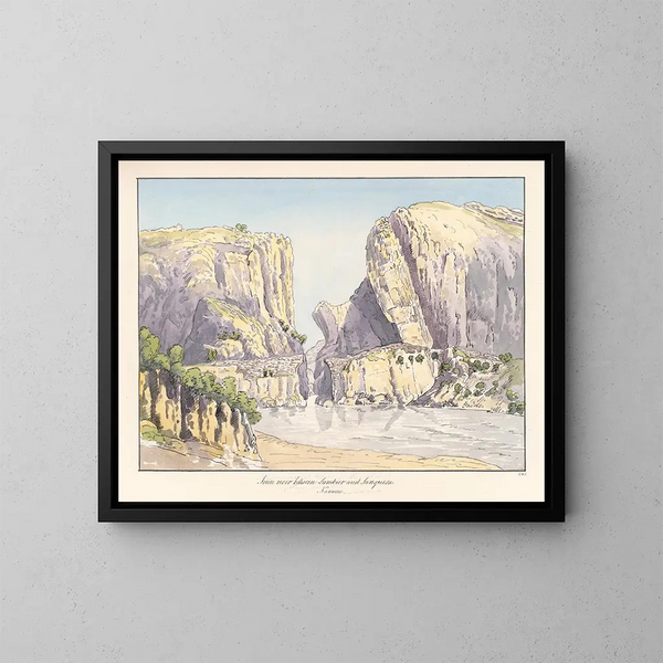 La rivière Irun entre Lumbier et Sangüesa en Navarre - Charles Hamilton Smith — quadro incorniciato alla parete