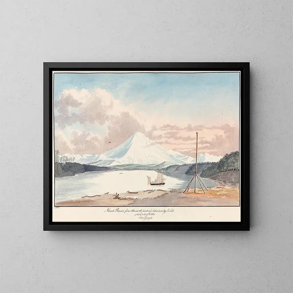Mont Rainier dalla parte sud dell'inlet di Admiralty - Charles Hamilton Smith — quadro incorniciato alla parete