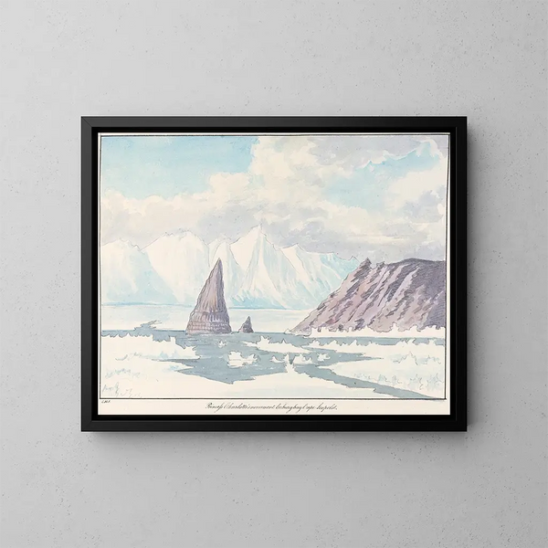 Monumento alla principessa Charlotte, baia di Coburg, capo Léopold - Charles Hamilton Smith — quadro incorniciato alla parete