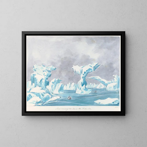 Scène tra i ghiacci nel mare polare - Charles Hamilton Smith — quadro incorniciato alla parete