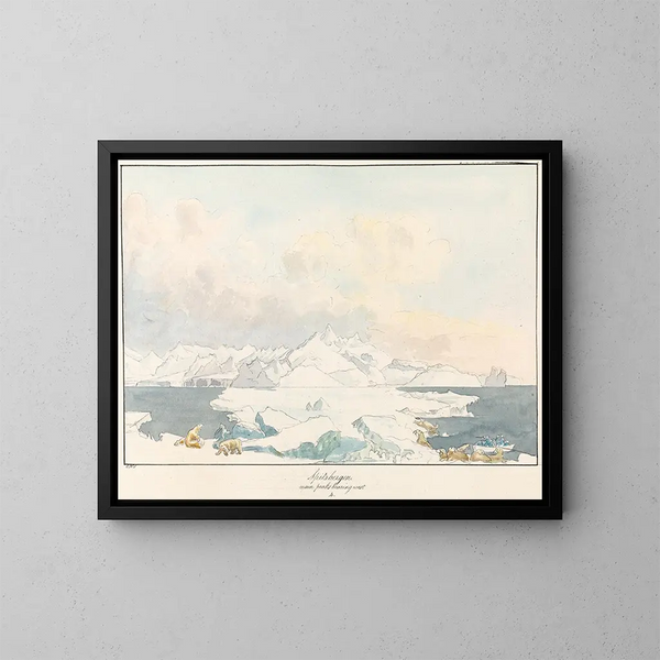 delle principali cime dello Spitzberg orientate a ovest - Charles Hamilton Smith — quadro incorniciato alla parete