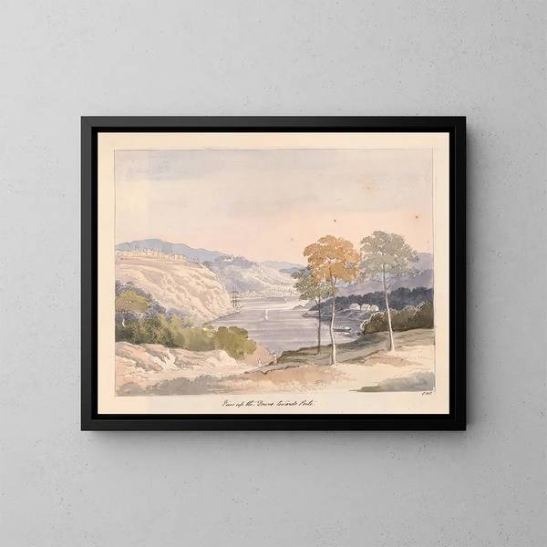 Vista del Douro verso Porto - Charles Hamilton Smith — quadro incorniciato alla parete