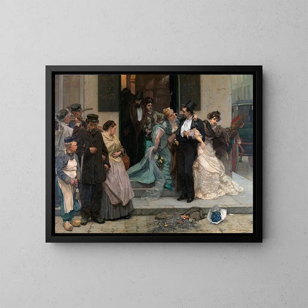 All'alba - Charles Hermans — quadro incorniciato alla parete