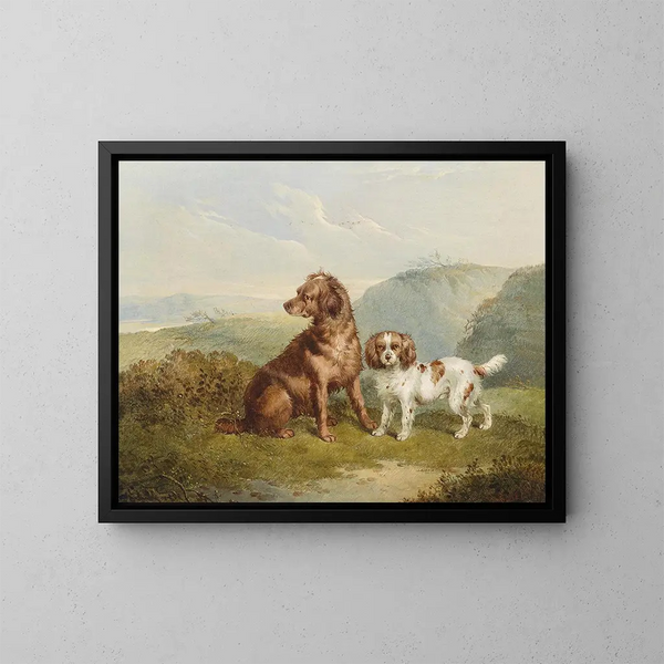 Due cani - Charles Jones — quadro incorniciato alla parete