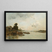 Vista della Senna a Parigi - Charles Lapostolet — quadro incorniciato alla parete
