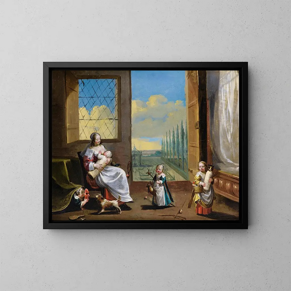 L'allégorie de l'enfance - Charles Le Brun — quadro incorniciato alla parete