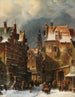 Vista della città in inverno - Charles Leickert — vista dell’opera