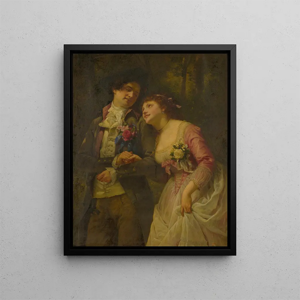 Gli sposi - Charles Louis Müller — quadro incorniciato alla parete