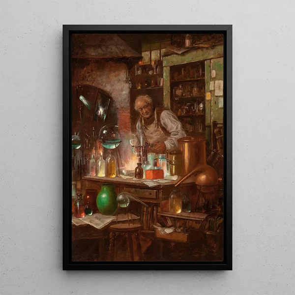 Il chimista - Charles Louis Müller — quadro incorniciato alla parete