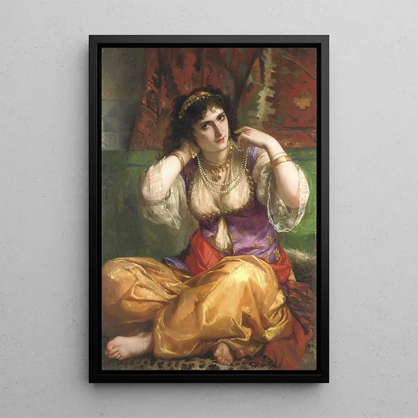 L'odalisque - Charles Louis Müller — quadro incorniciato alla parete