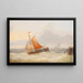 Navi su Mare Agitata - Charles Louis Verboeckhoven — quadro incorniciato alla parete