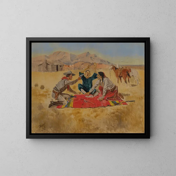 Pas une chance pour un Chinois - Charles Marion Russell — quadro incorniciato alla parete