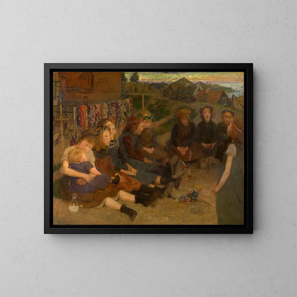 Gioco dei bambini - Charles Mertens — quadro incorniciato alla parete