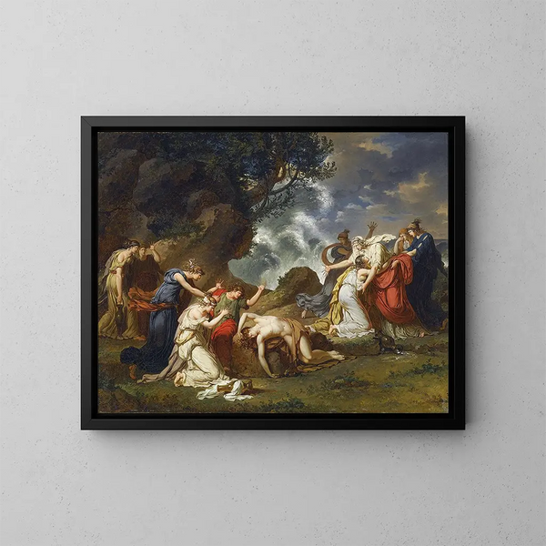 Una scena della mitologia classica - Charles Meynier — quadro incorniciato alla parete
