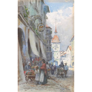 Charles Nathaniel Worsley - A street in Berne Switzerland.webp