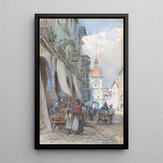 Charles Nathaniel Worsley - A street in Berne Switzerland.webp